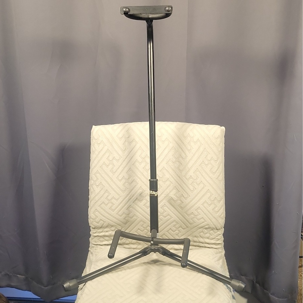 Stagg Black Floor Guitar Stand Tripod Base Stand for Guitar